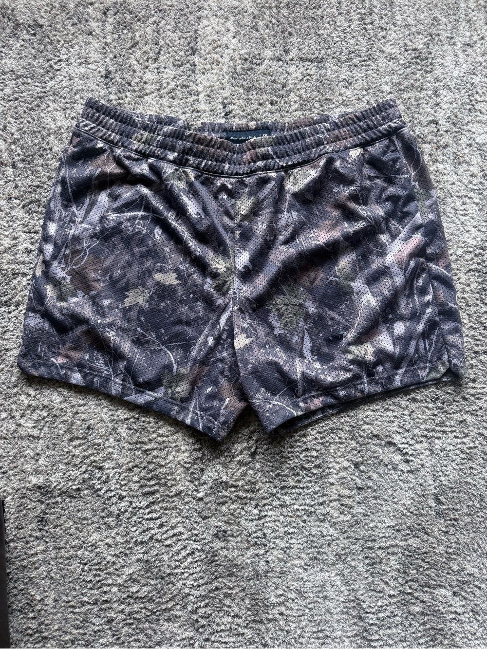 Abercrombie & Fitch Black Camo Athletic Shorts